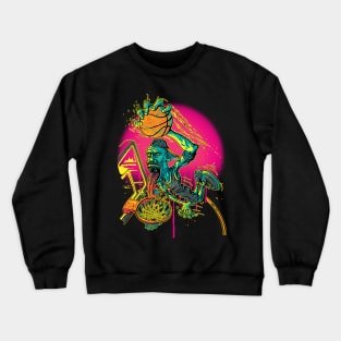 Ballin' Hoops Slam Jam Crewneck Sweatshirt